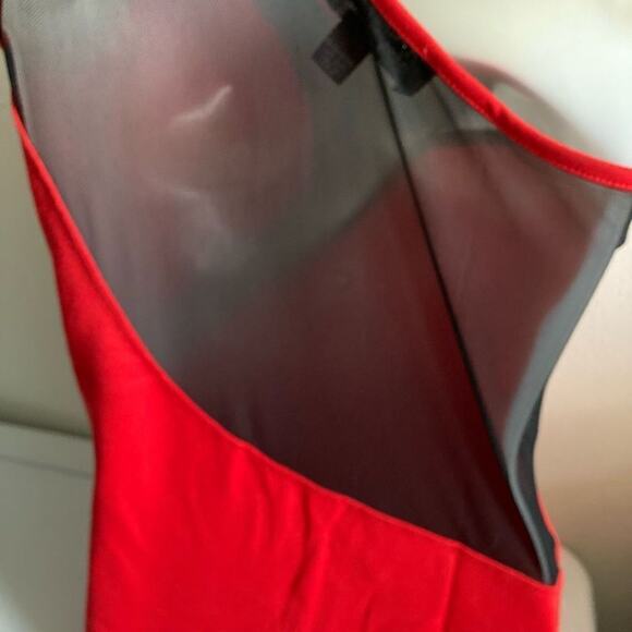 Sugar & spice one shoulder dress with black netting nwot large - Picture 2 of 5